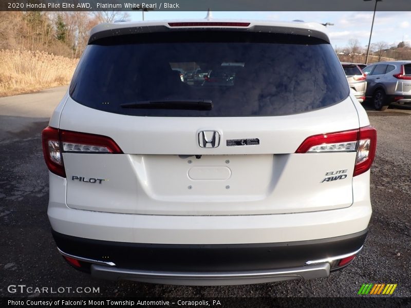 Platinum White Pearl / Black 2020 Honda Pilot Elite AWD