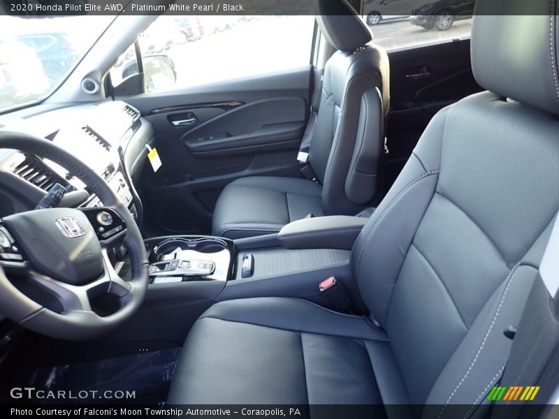 Platinum White Pearl / Black 2020 Honda Pilot Elite AWD