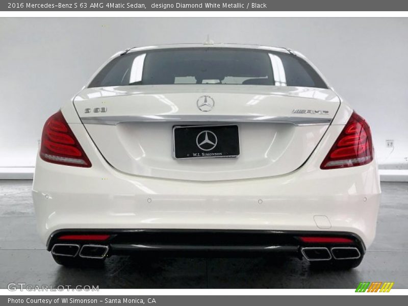 designo Diamond White Metallic / Black 2016 Mercedes-Benz S 63 AMG 4Matic Sedan