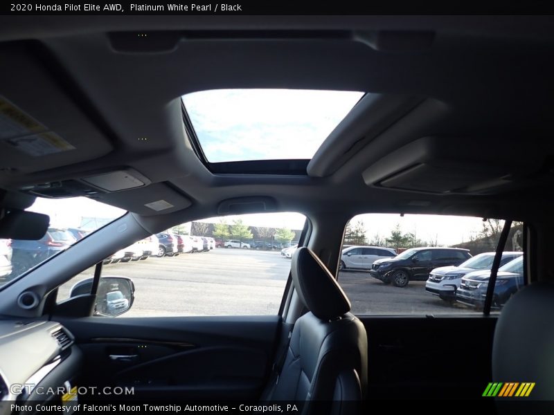 Platinum White Pearl / Black 2020 Honda Pilot Elite AWD