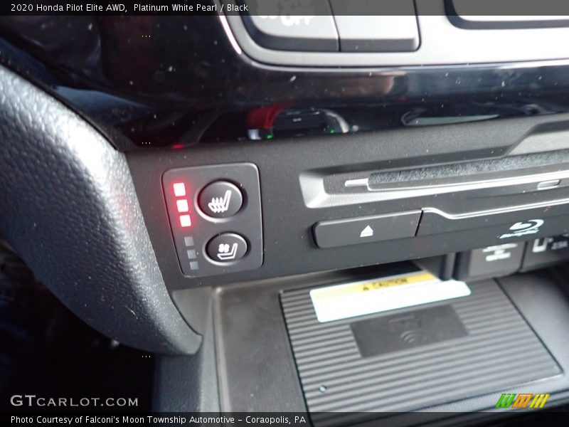 Platinum White Pearl / Black 2020 Honda Pilot Elite AWD