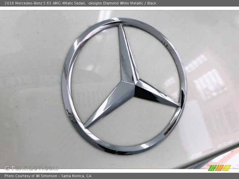 designo Diamond White Metallic / Black 2016 Mercedes-Benz S 63 AMG 4Matic Sedan
