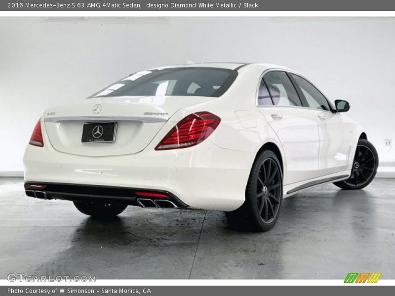 designo Diamond White Metallic / Black 2016 Mercedes-Benz S 63 AMG 4Matic Sedan
