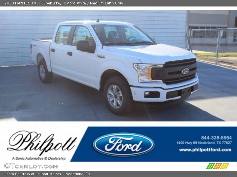 Oxford White / Medium Earth Gray 2020 Ford F150 XLT SuperCrew