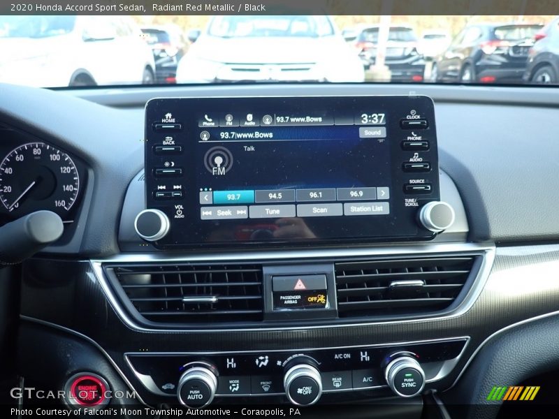 Radiant Red Metallic / Black 2020 Honda Accord Sport Sedan