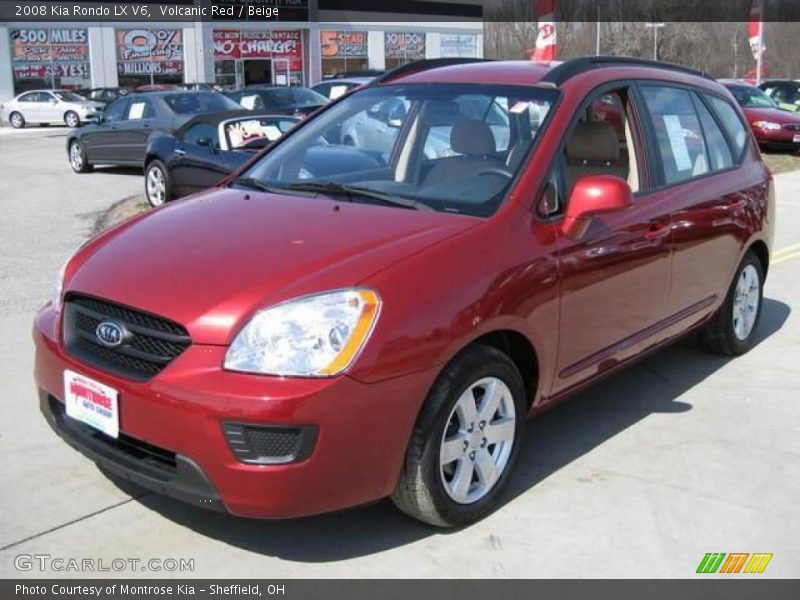 Volcanic Red / Beige 2008 Kia Rondo LX V6