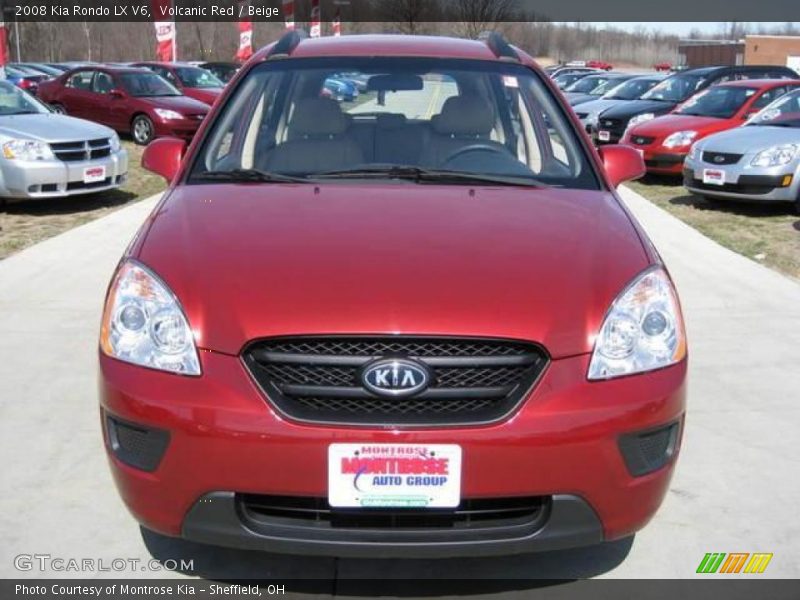 Volcanic Red / Beige 2008 Kia Rondo LX V6