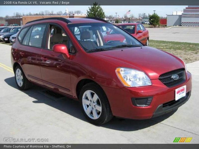 Volcanic Red / Beige 2008 Kia Rondo LX V6