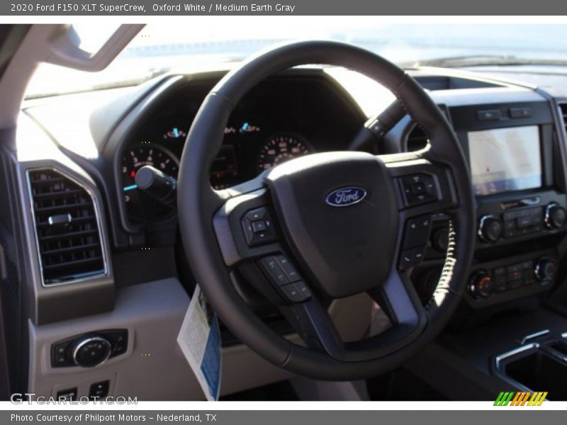 Oxford White / Medium Earth Gray 2020 Ford F150 XLT SuperCrew