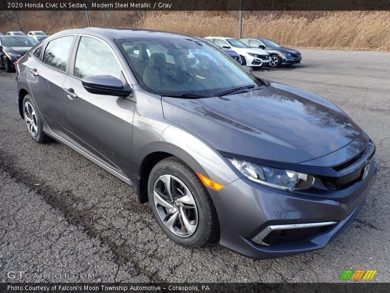 Modern Steel Metallic / Gray 2020 Honda Civic LX Sedan