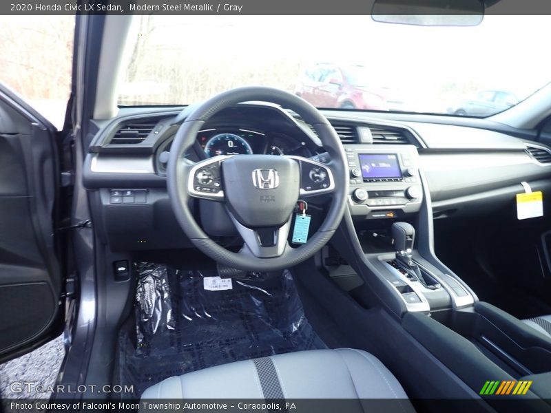 Modern Steel Metallic / Gray 2020 Honda Civic LX Sedan