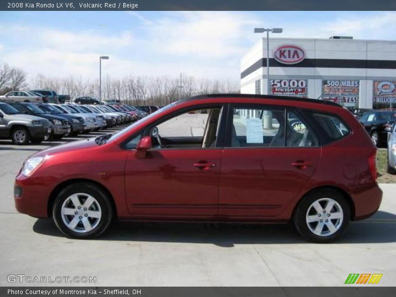 Volcanic Red / Beige 2008 Kia Rondo LX V6
