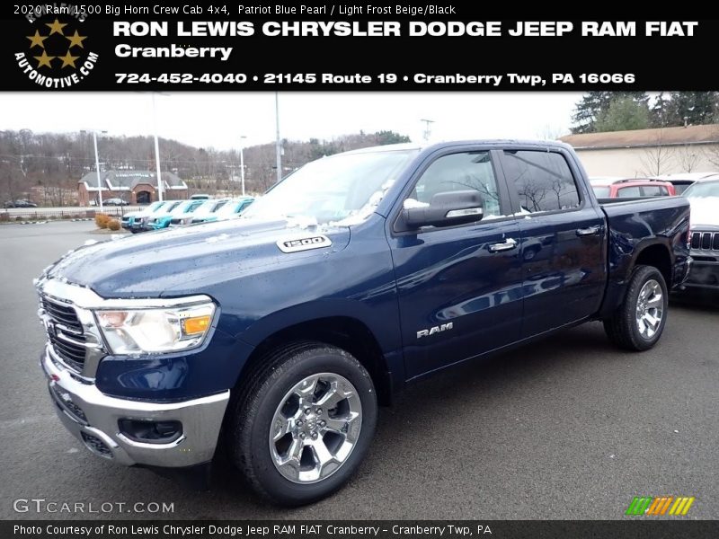 Patriot Blue Pearl / Light Frost Beige/Black 2020 Ram 1500 Big Horn Crew Cab 4x4