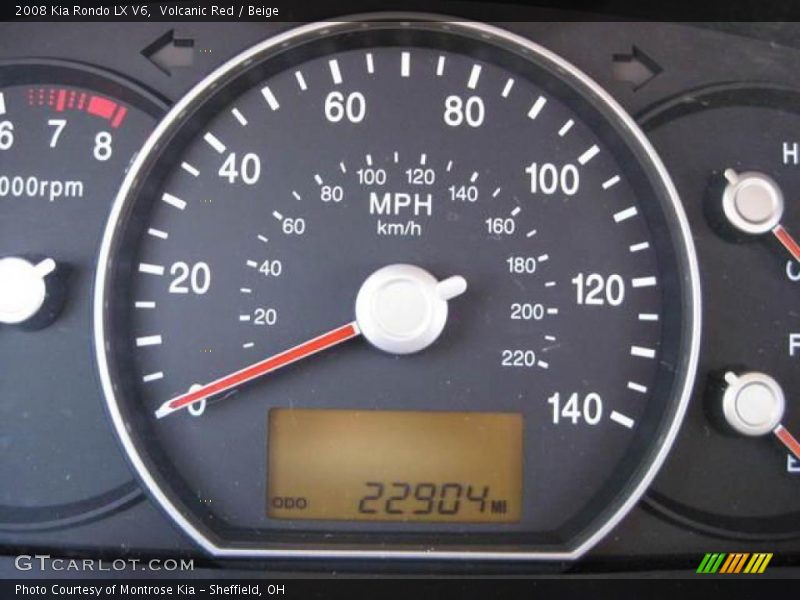 Volcanic Red / Beige 2008 Kia Rondo LX V6