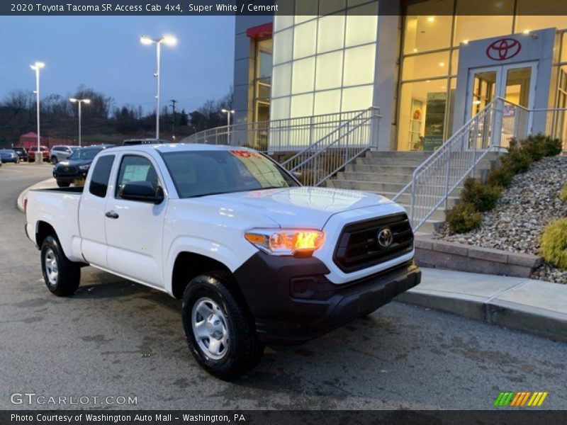 Super White / Cement 2020 Toyota Tacoma SR Access Cab 4x4