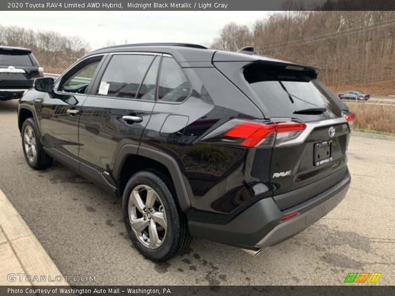 Midnight Black Metallic / Light Gray 2020 Toyota RAV4 Limited AWD Hybrid