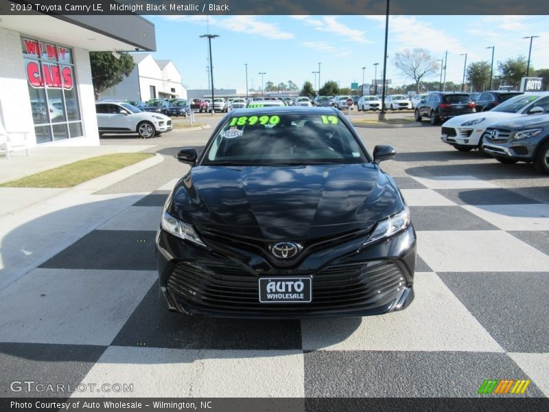 Midnight Black Metallic / Black 2019 Toyota Camry LE