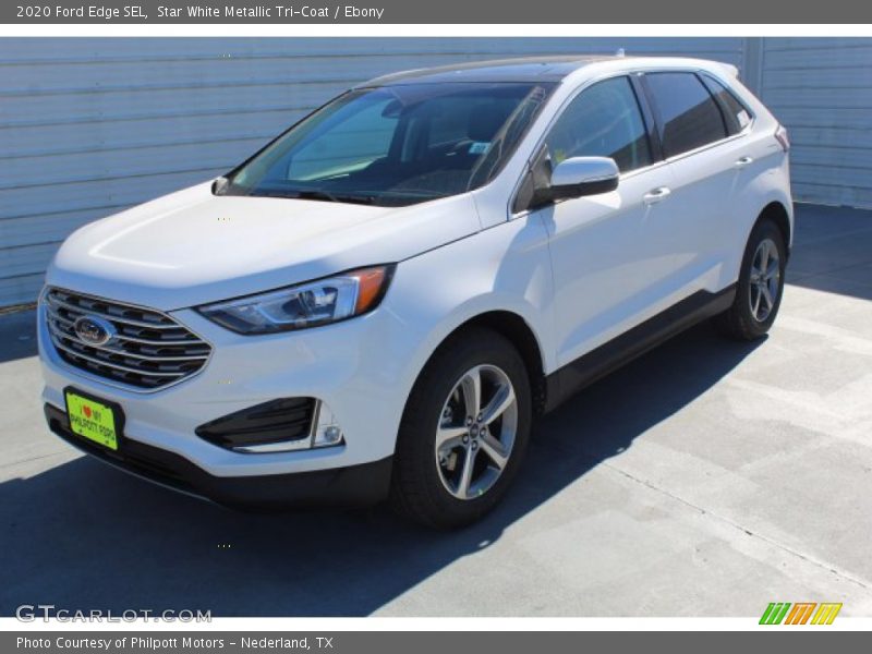 Star White Metallic Tri-Coat / Ebony 2020 Ford Edge SEL