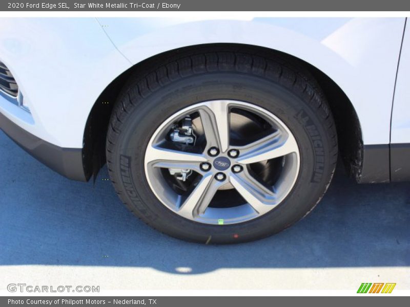 Star White Metallic Tri-Coat / Ebony 2020 Ford Edge SEL