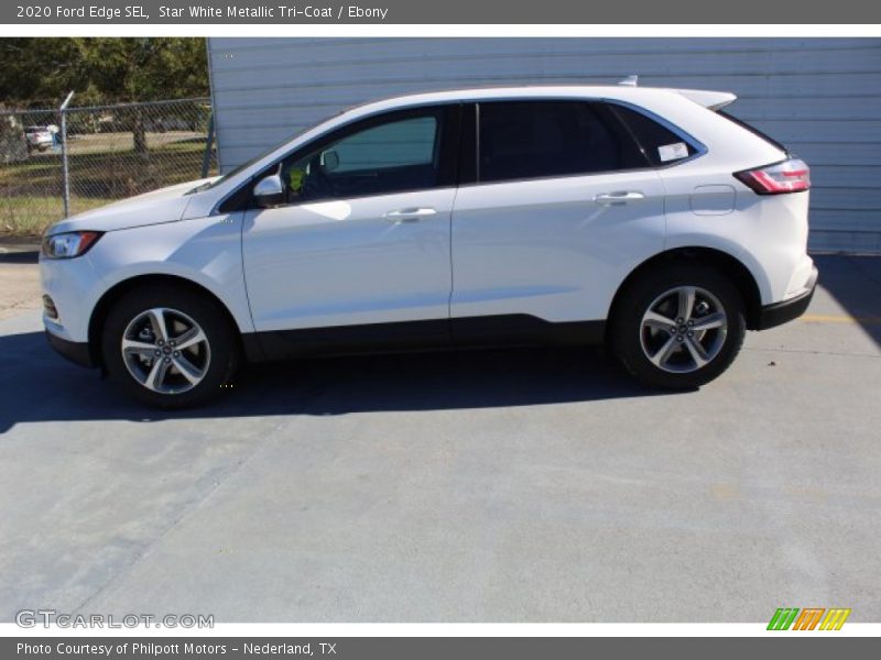 Star White Metallic Tri-Coat / Ebony 2020 Ford Edge SEL