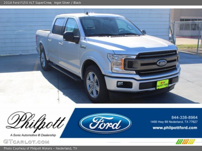 Ingot Silver / Black 2019 Ford F150 XLT SuperCrew