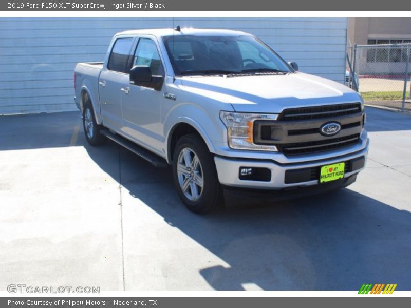 Ingot Silver / Black 2019 Ford F150 XLT SuperCrew