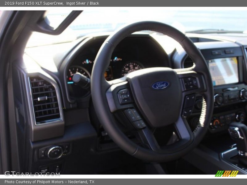 Ingot Silver / Black 2019 Ford F150 XLT SuperCrew