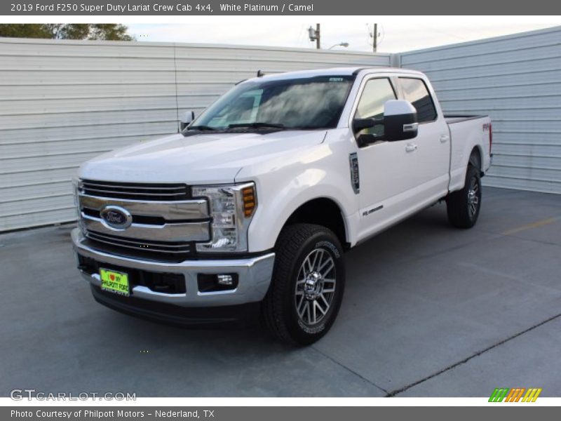 White Platinum / Camel 2019 Ford F250 Super Duty Lariat Crew Cab 4x4