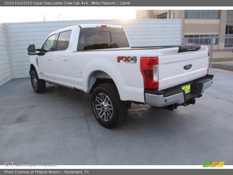 White Platinum / Camel 2019 Ford F250 Super Duty Lariat Crew Cab 4x4