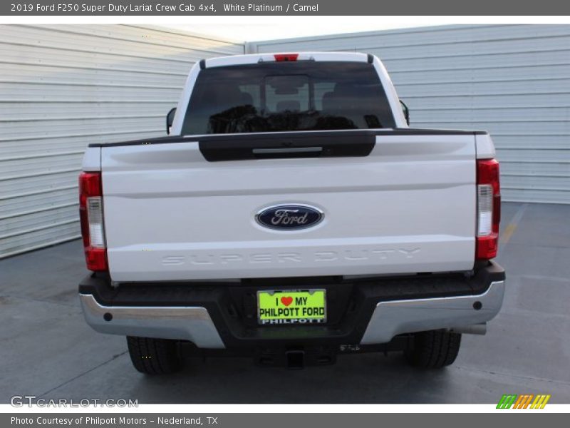 White Platinum / Camel 2019 Ford F250 Super Duty Lariat Crew Cab 4x4