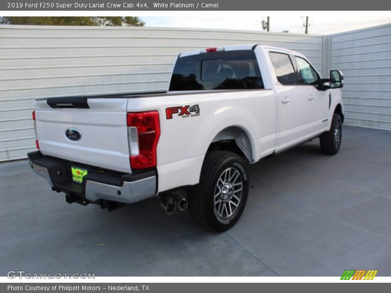 White Platinum / Camel 2019 Ford F250 Super Duty Lariat Crew Cab 4x4