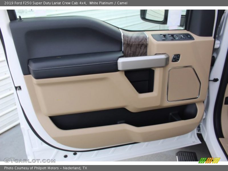 White Platinum / Camel 2019 Ford F250 Super Duty Lariat Crew Cab 4x4