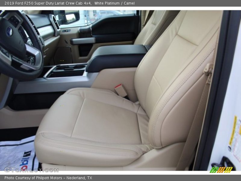White Platinum / Camel 2019 Ford F250 Super Duty Lariat Crew Cab 4x4