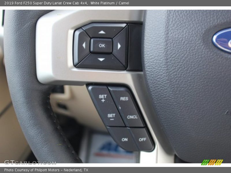 White Platinum / Camel 2019 Ford F250 Super Duty Lariat Crew Cab 4x4