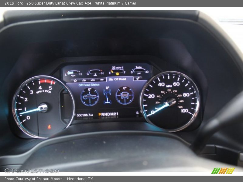 White Platinum / Camel 2019 Ford F250 Super Duty Lariat Crew Cab 4x4