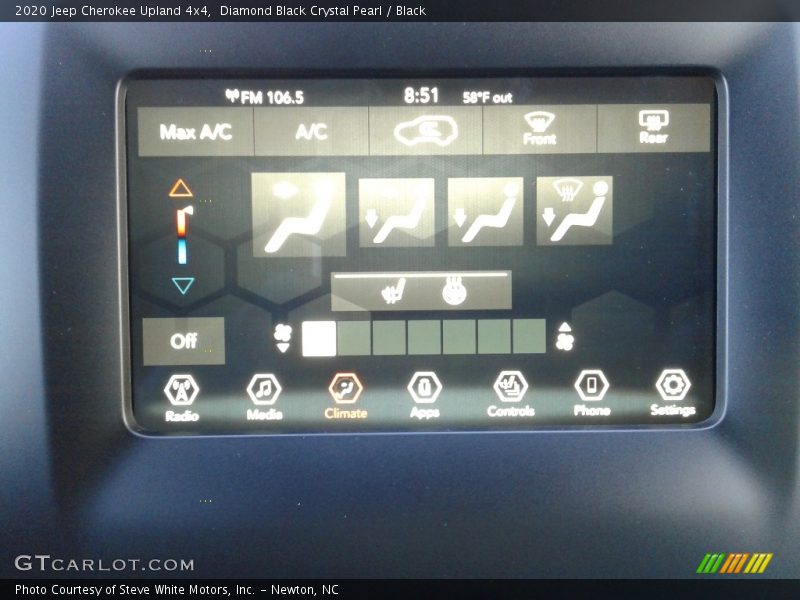 Diamond Black Crystal Pearl / Black 2020 Jeep Cherokee Upland 4x4