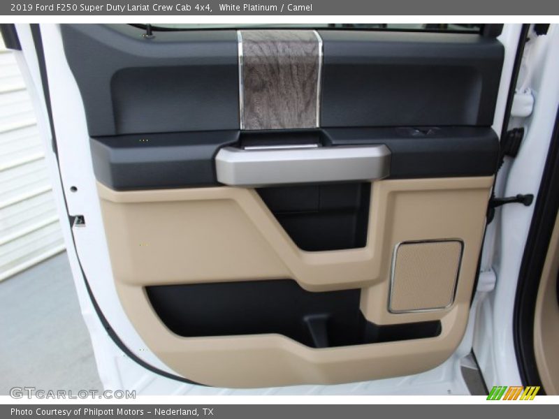 White Platinum / Camel 2019 Ford F250 Super Duty Lariat Crew Cab 4x4