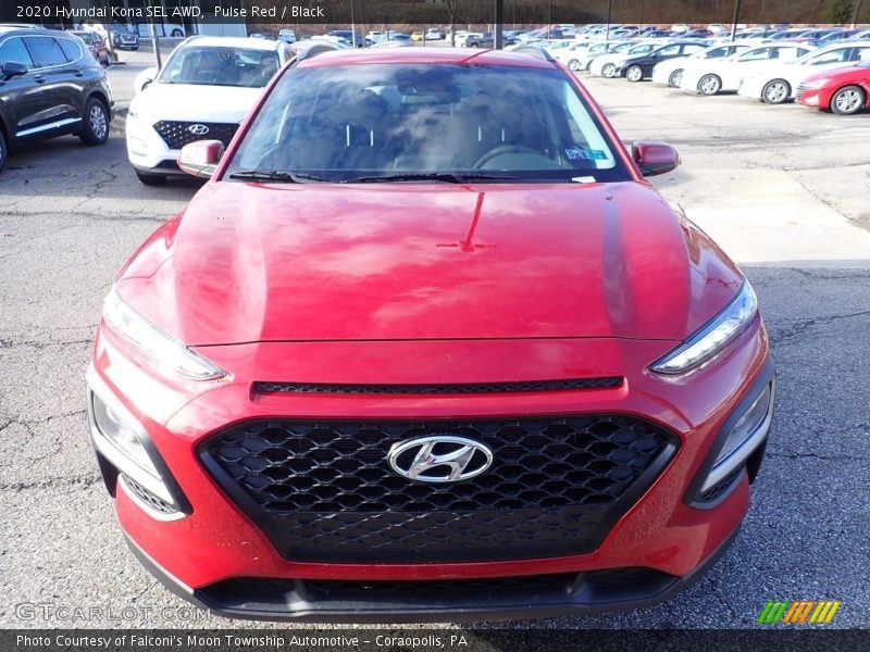 Pulse Red / Black 2020 Hyundai Kona SEL AWD