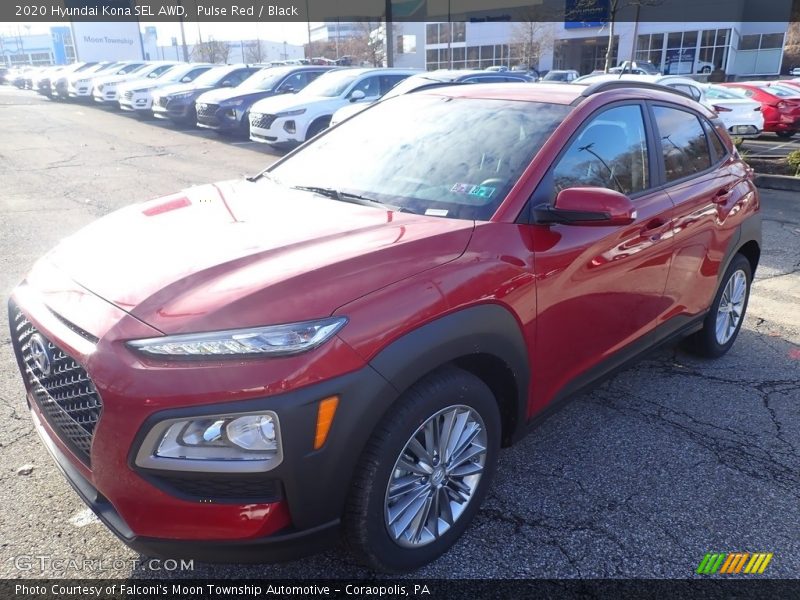 Pulse Red / Black 2020 Hyundai Kona SEL AWD
