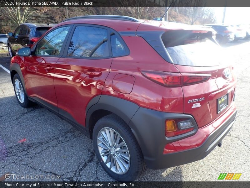 Pulse Red / Black 2020 Hyundai Kona SEL AWD