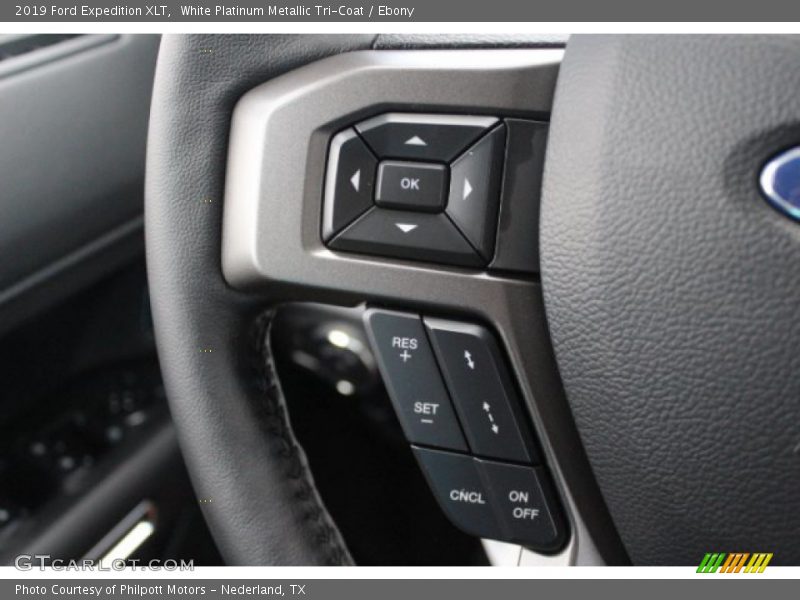 White Platinum Metallic Tri-Coat / Ebony 2019 Ford Expedition XLT