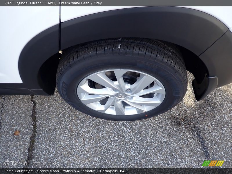 Cream White Pearl / Gray 2020 Hyundai Tucson SE AWD