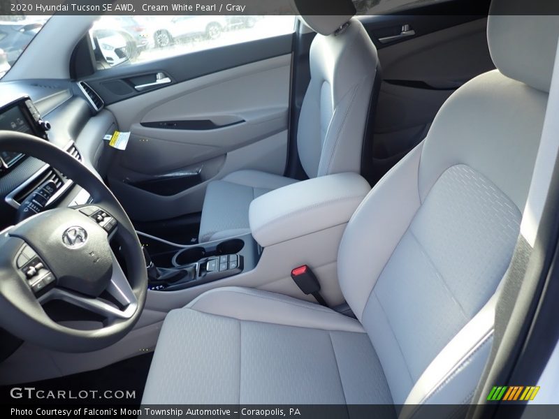 Cream White Pearl / Gray 2020 Hyundai Tucson SE AWD
