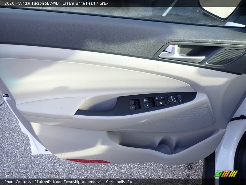 Cream White Pearl / Gray 2020 Hyundai Tucson SE AWD