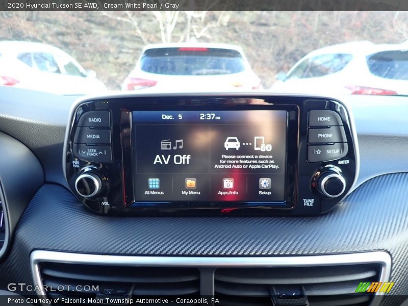 Cream White Pearl / Gray 2020 Hyundai Tucson SE AWD