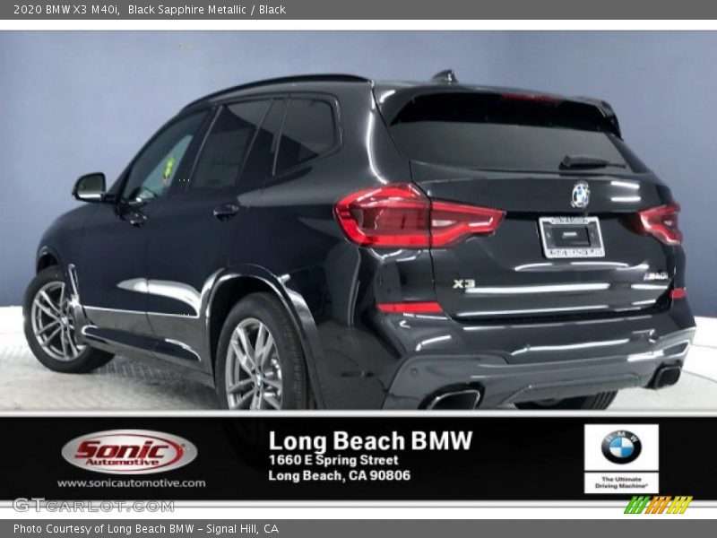 Black Sapphire Metallic / Black 2020 BMW X3 M40i