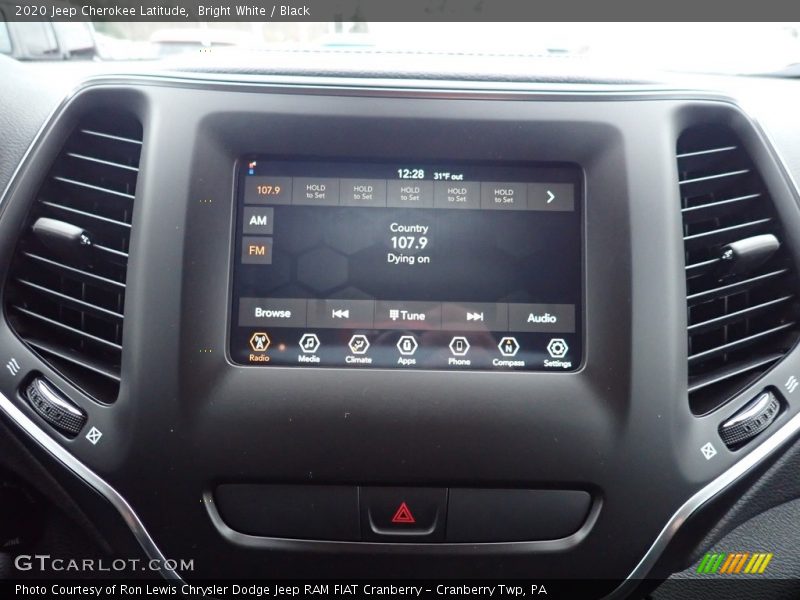 Bright White / Black 2020 Jeep Cherokee Latitude