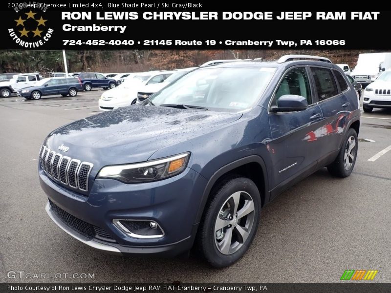 Blue Shade Pearl / Ski Gray/Black 2020 Jeep Cherokee Limited 4x4