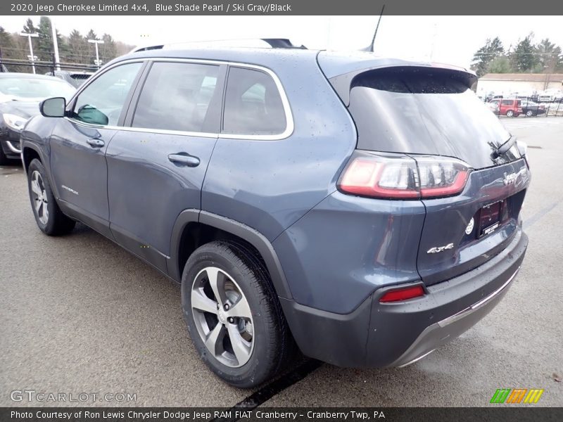 Blue Shade Pearl / Ski Gray/Black 2020 Jeep Cherokee Limited 4x4