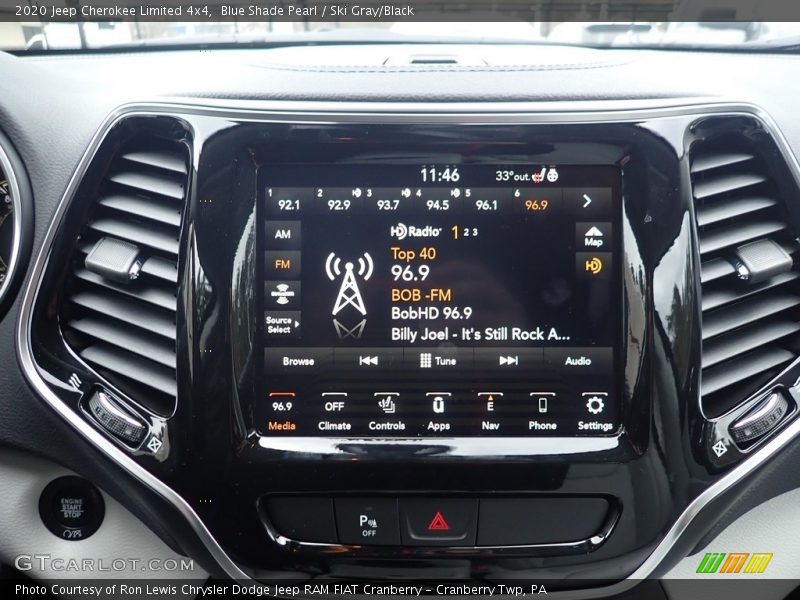 Blue Shade Pearl / Ski Gray/Black 2020 Jeep Cherokee Limited 4x4